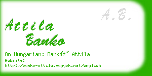 attila banko business card
